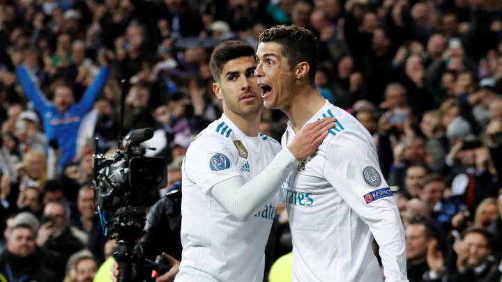 Cristiano Ronaldo y Marco Asensio en el Real Madrid