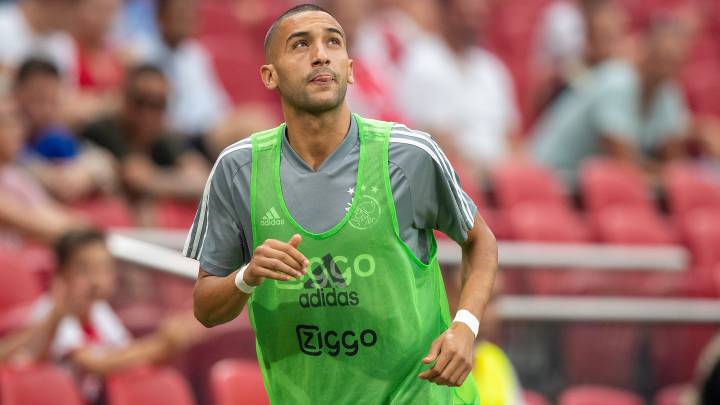 Netherlands: Ajax - PSV (supercup) AMSTERDAM, Johan Cruijff ArenA, Johan Cruijff Schaal, Dutch supercup season 2019-2020. Ajax - PSV. Ajax player Hakim Ziyech during the match Ajax - PSV 27/07/2019 ONLY FOR USE IN SPAIN