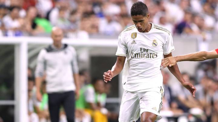 Varane, en un partido con el Real Madrid.
