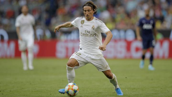 El centrocampista croata del Real Madrid, Luka Modric, durante un partido.