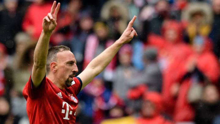 El extremo francés del Bayern Munich, Franck Ribéry, durante un partido.