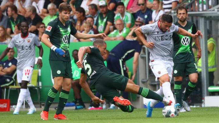 Foto del partido ante el Wolfsburgo (vía Twitter @ogcnice).
