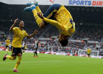 Aubameyang da la victoria al Arsenal, en el debut de Ceballos