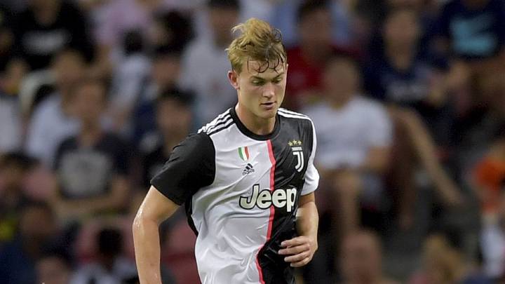 El central holandés de la Juventus, Matthijs de Ligt, durante un partido.