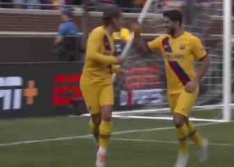 Griezmann y los uruguayos: Se contagia de Suárez en su gol
