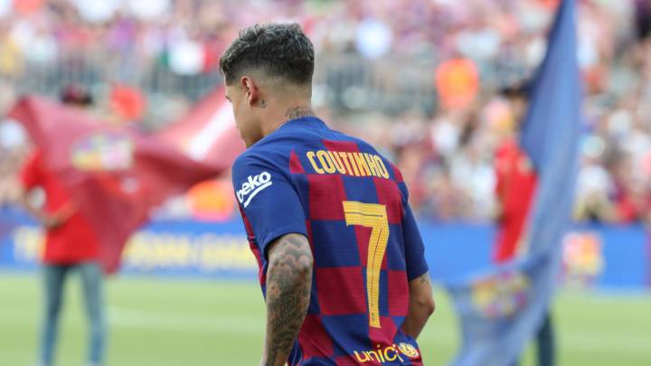 Philippe Coutinho durante la presentación del Barcelona en la última edición del Trofeo Joan Gamper.