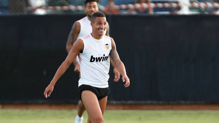 Rodrigo, en el entrenamiento.