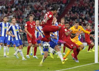El Bayern se atraganta en su debut ante un Hertha agerrido