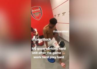 Inglaterra en shock con Emery de nuevo por este vídeo de Aubameyang en el vestuario tras ganar al Burnley