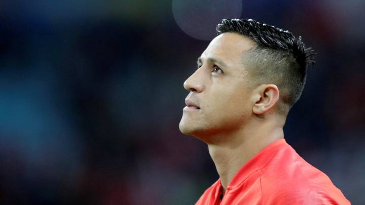 El delantero chileno del Manchester United, Alexis Sánchez, durante un partido.