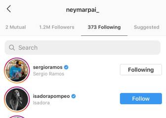 El padre de Neymar empieza a seguir a Ramos en Instagram