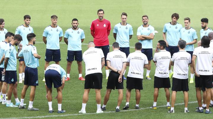 Gallego, con el grupo.