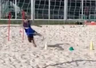 Al fin una buena noticia para los culés: el entrenamiento a tope de Messi en la arena