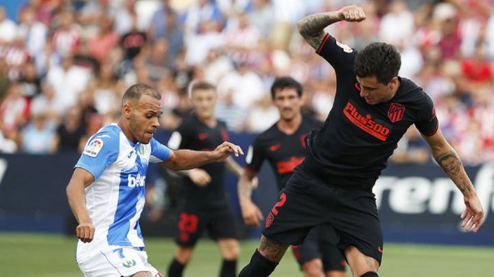 Giménez en el partido contra el Leganés.