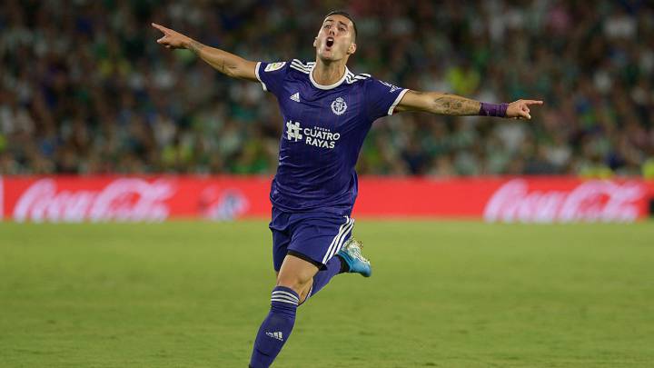Sergi Guaridola celebra el gol que le marcó al Madrid.