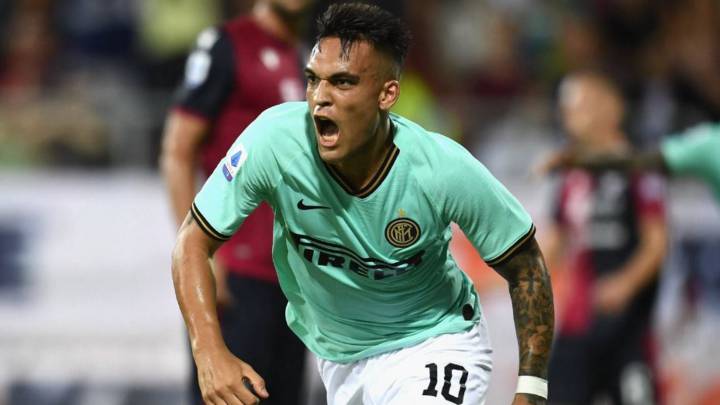 Lautaro celebra un gol