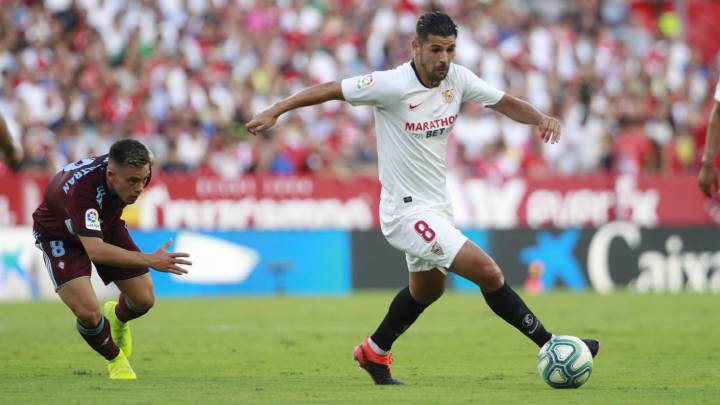 El extremo del Sevilla Manuel Agudo Durán Nolito habló de la planificación de Monchi y se congratuló de que Julen Lopetegui confíe en él "al cien por cien".