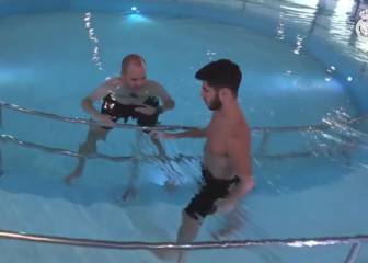 Asensio se recupera con ejercicios en la piscina