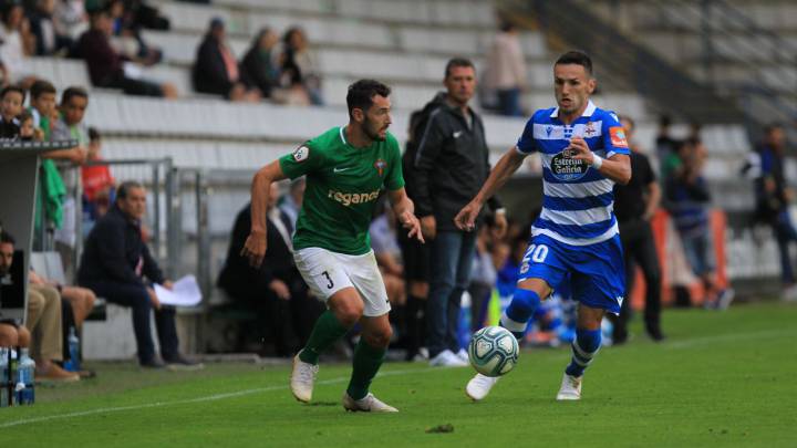 Jovanovic en su primer partido con el Deportivo