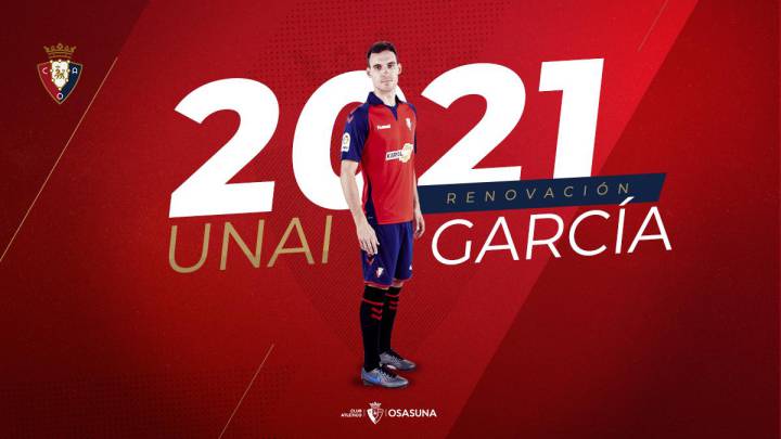 Unai García renueva con Osasuna hasta el 30 de junio de 2021
