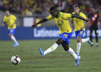 Vinicius makes senior Brazil debut: