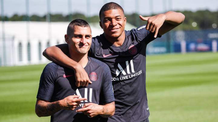 Mbappé regresa a los entrenamientos con el PSG.