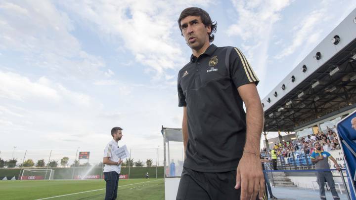 Raúl en partido con el Castilla.