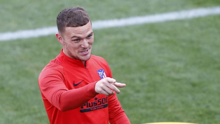 Trippier en la sesión hoy del Atlético: Pochettino habló de él.