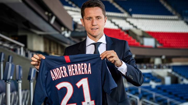 Ander Herrera es uno de los cuatro españoles que militan en el PSG. Podría jugar ante el Real Madrid en el estreno liguero de la Champions.