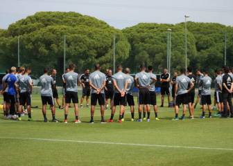 El Cádiz entrenó al llegar de Alcorcón
