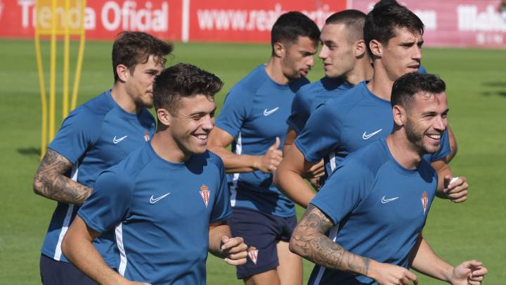 Entrenamiento del Sporting de Gijón