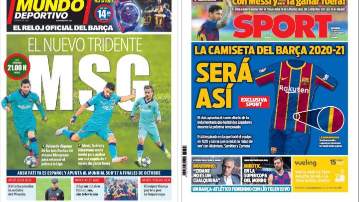 Sport desvela la camiseta del Barça 2019-20, inspirada en la de 1920