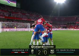 Los goles con que Granada venció al Barcelona de Vidal
