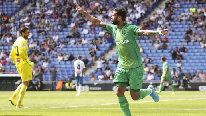 William José celebra el 0-1 anotado en el RCDE Stadium ante el Espanyol.