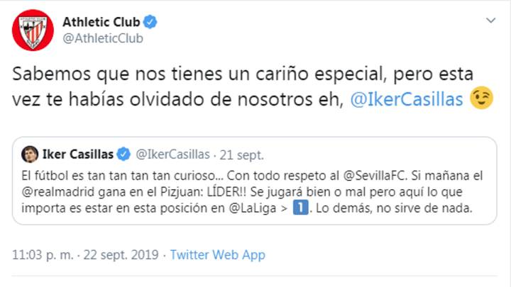 El Athletic corrige a Casillas