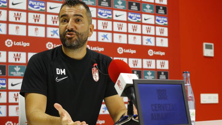 Diego Martínez durante la rueda de prensa.