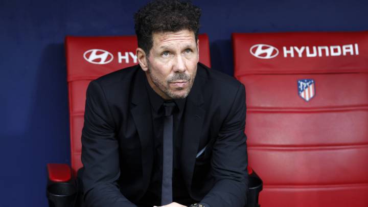 Simeone, que nunca ganó cuando jugó en Son Moix, el pasado domingo.