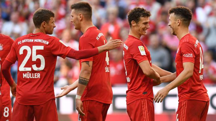 Thomas Müller, Niklas Süle, Benjamin Pavard e Ivan Perisic, del Bayern Munich.