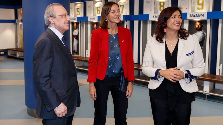 Ministra Maroto y Rienda visitan el Santiago Bernabéu