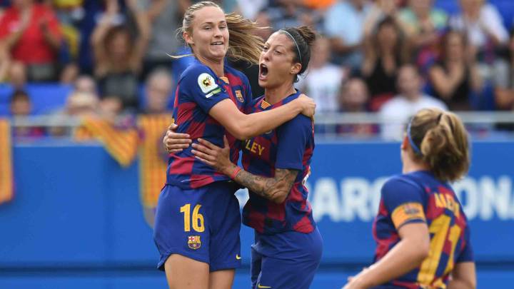 Graham y Jenni Hermoso, del Barça Femenino.
