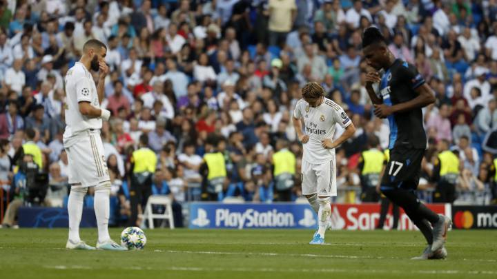 Partido de Champions entre el Real Madrid y el Brujas.