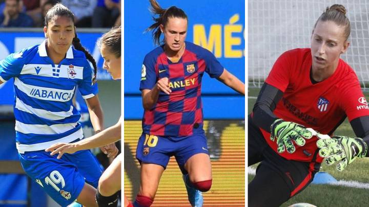 Gaby (Deportivo), Graham Hansen (Barça) y Van Veenendaal (Atlético)