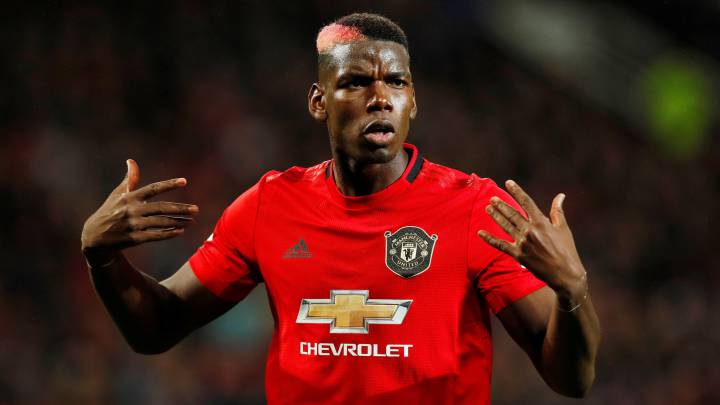 El centrocampista francés del Manchester United, Paul Pogba, durante un partido.