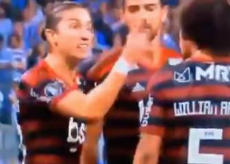 Filipe Luis y un compañero, a golpes en plena semifinal de Libertadores