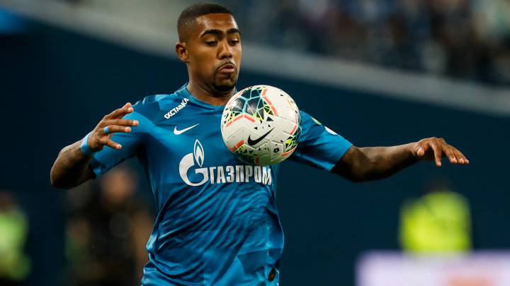 Malcom, en un partido con el Zenit.