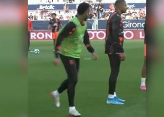La broma de Neymar a Mbappé en la previa al partido del PSG