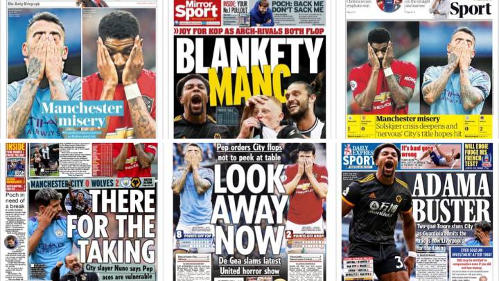 Las portadas de los diarios ingleses del día 7 de octubre de 2019.