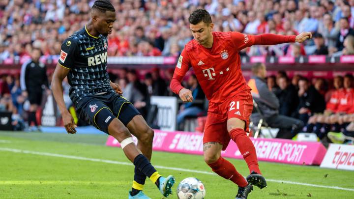 Lucas, en un partido con el Bayern.