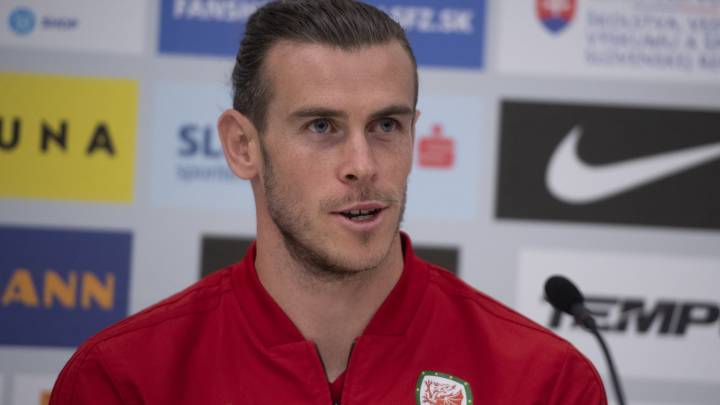 Gareth Bale habla en la rueda de prensa previa al Eslovaquia-Gales de clasificación para la Eurocopa 2020.