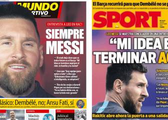 Messi tranquiliza al entorno en las portadas de Barcelona